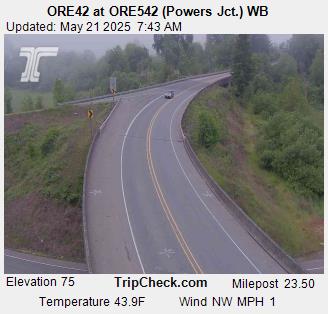 ORE42 at ORE542 (Powers Jct.) WB